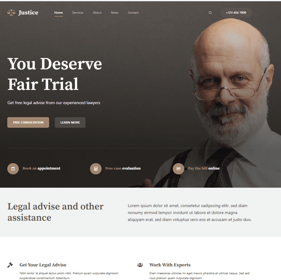 Lawyer Website Template - Image 2
